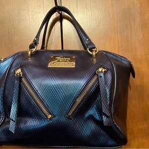 Handbag Juicy couture metallic mermaid halo graphic deep bluish purple..